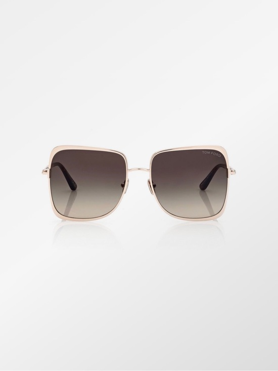New Tom Ford Tara FT1319 28B Rose Gold Frame Sunglasses Grey Gradient Lenses main image 4
